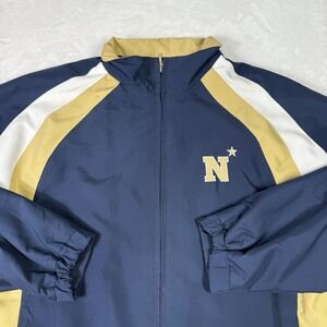 US Navy Midshipmen Windbreaker Jacket Mens Medium Colosseum Athletics Pullover